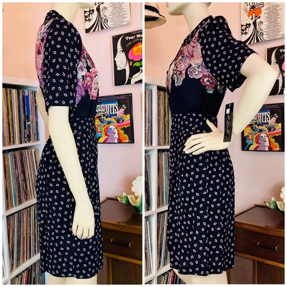 Vintage 80’s Floral Abstract Print Shorts Set - Picture 3 of 14